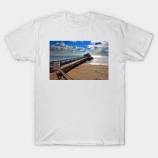 Bournemouth Pier And Beach Dorset England T-Shirt